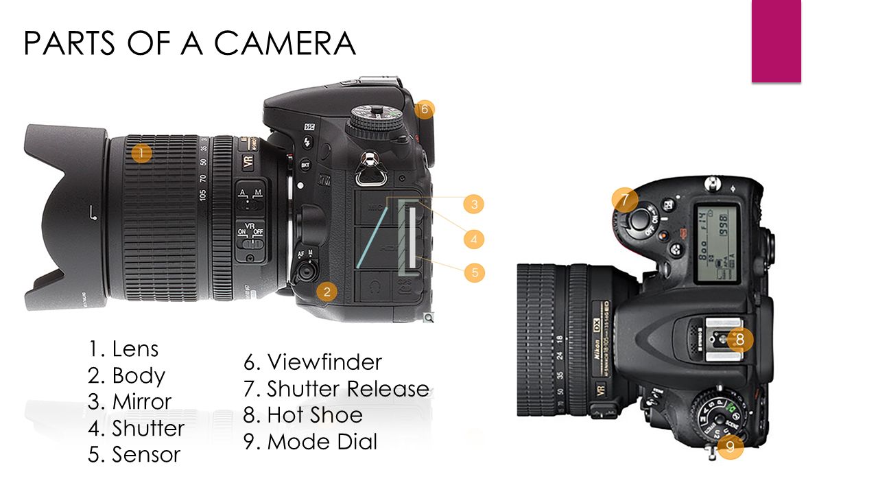 CAMERAS, PARTS of the CAMERA, and ACCESSORIES (TAKE NOTES ON THE UNDERLINED  MATERIAL AND LABELLED DIAGRAMS) - ppt download