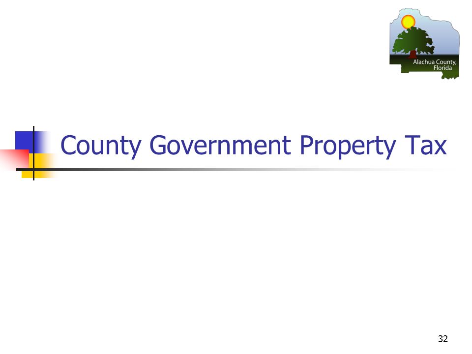 32 County Government Property Tax