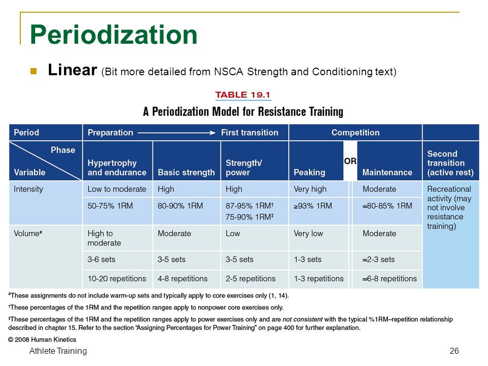 Nsca Periodization Chart
