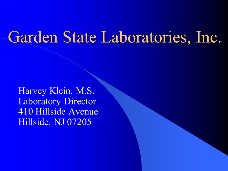 Garden State Laboratories Inc Harvey Klein M S Laboratory