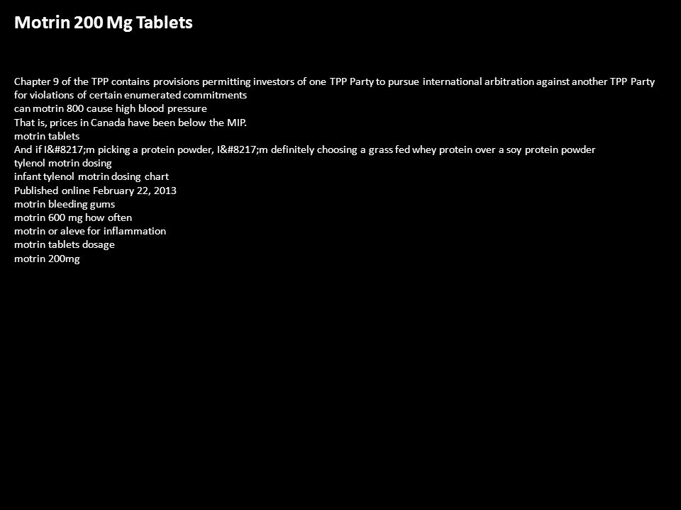 Motrin 200 Mg Dosage Chart