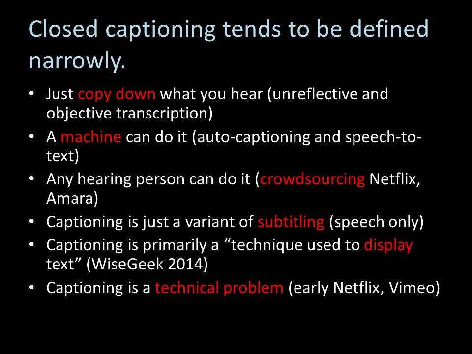 closed captioning definition