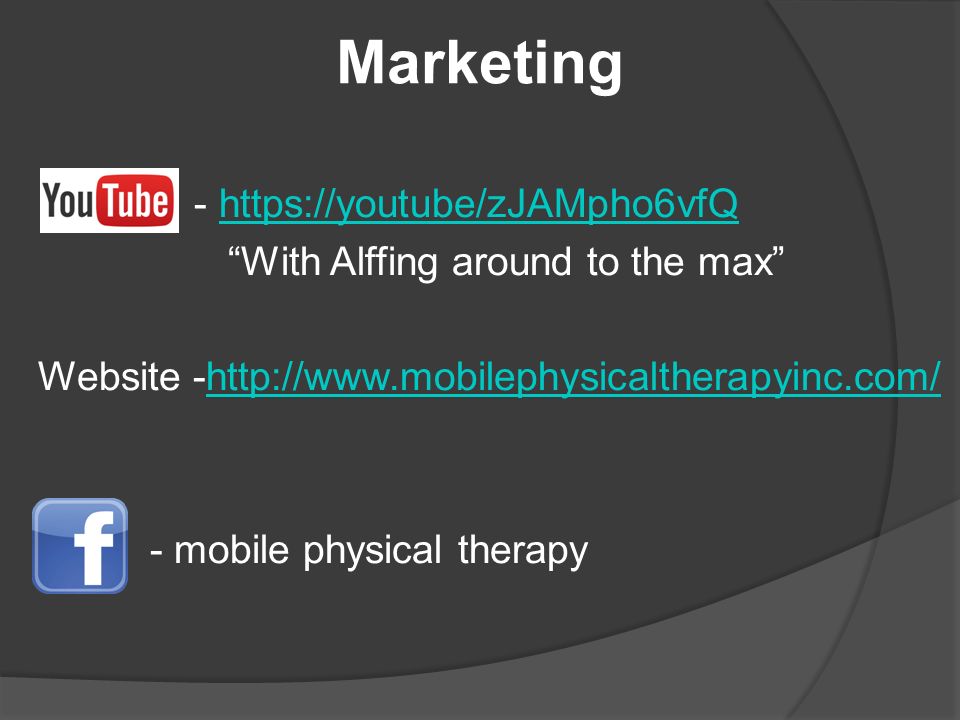 Marketing -   With Alffing around to the max Website -  - mobile physical therapy