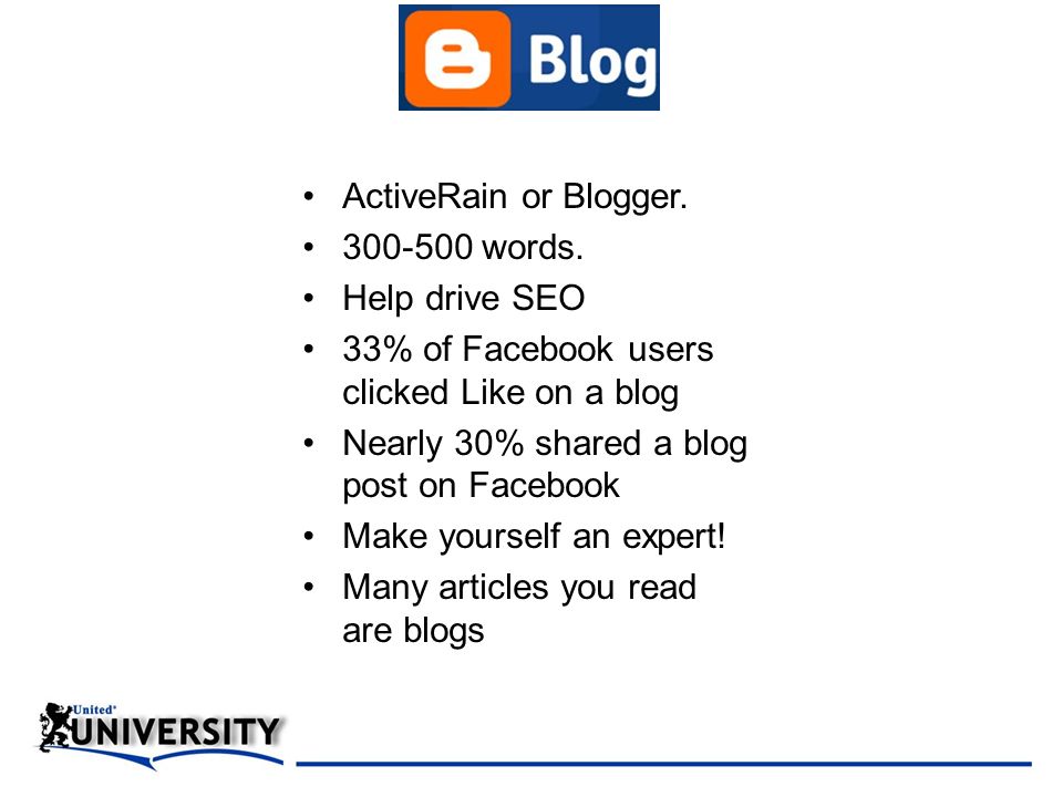 ActiveRain or Blogger words.