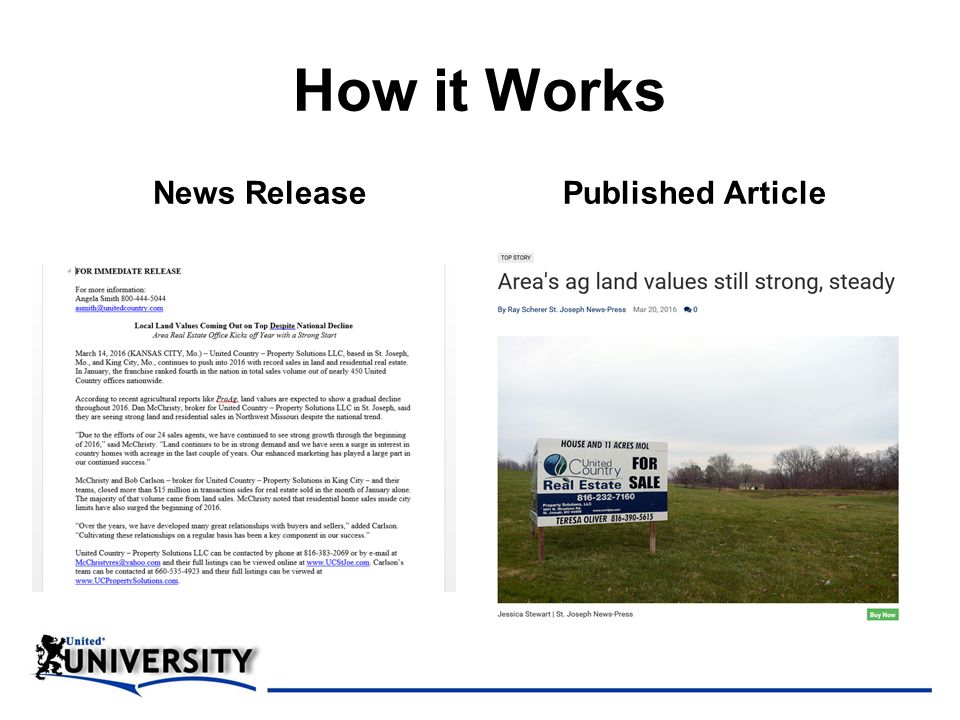 How it Works News ReleasePublished Article