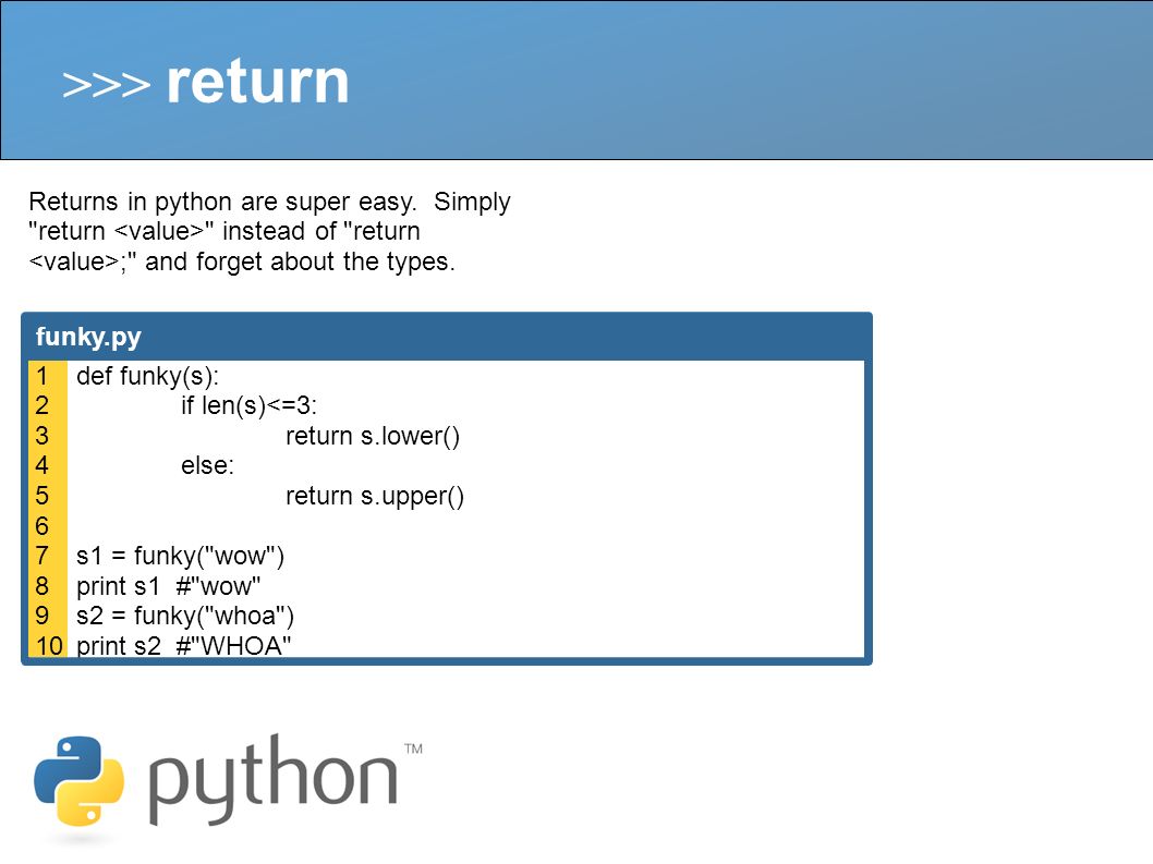 Python return функция. Ретурн в питоне. Return Пайтон. Функция Return в питоне. Функция ретурн в питоне.