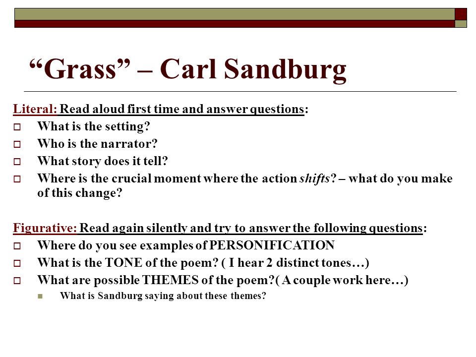grass by carl sandburg meaning