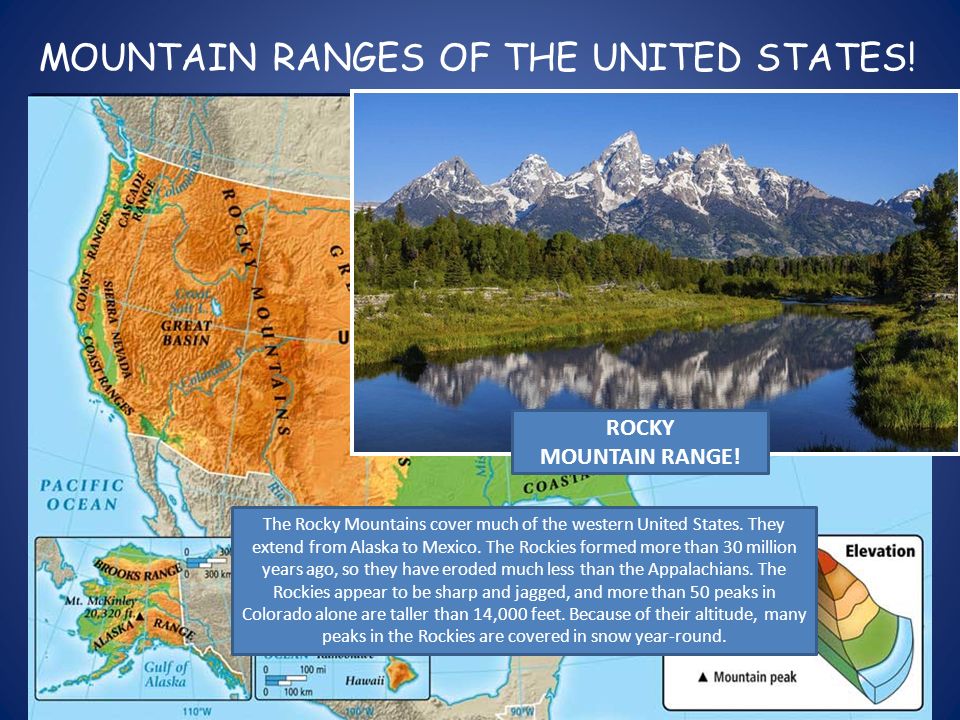 Appalachian Mountains Physical Map Slide 3