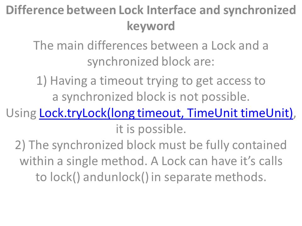 Java.util.concurrent package. concurrency utilities packages provide a ...