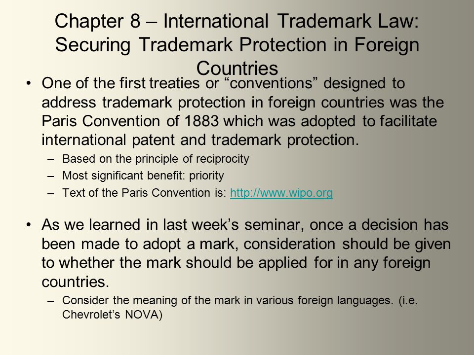 international trademark law