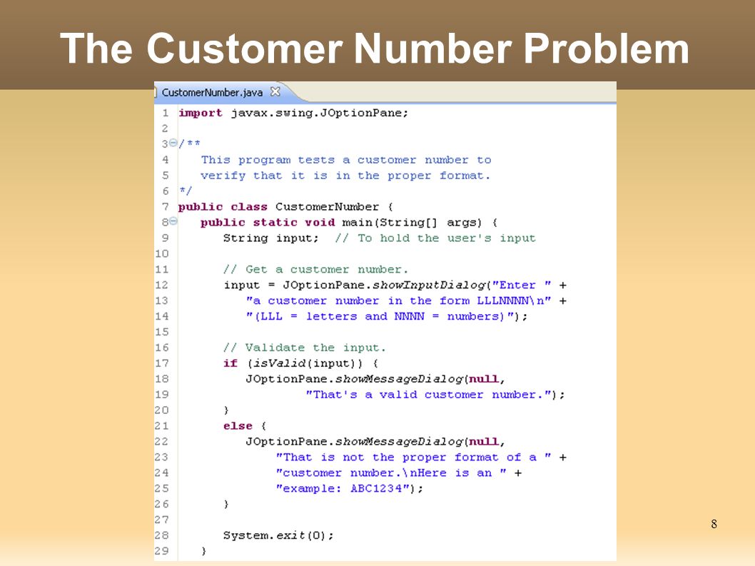 8 The Customer Number Problem