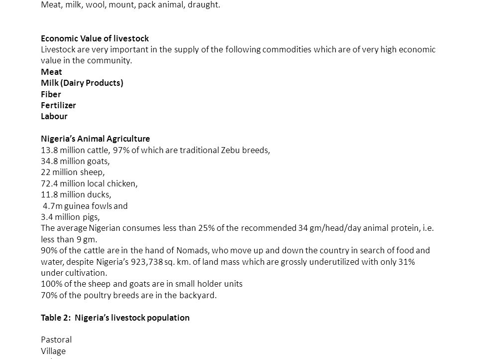 Lecture 6 LIVESTOCK BREEDS AND BREEDING Livestock One or more