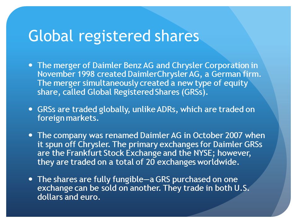 Registered shares