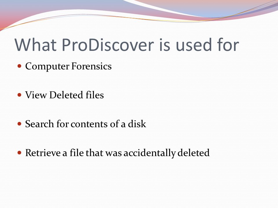 prodiscover basic and image files