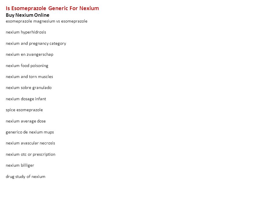 Buy Generic Esomeprazole