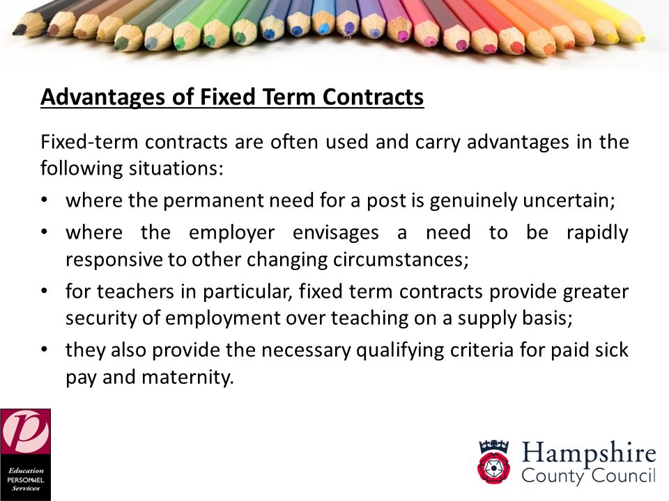 Fixed Term and Temporary Contracts Education Personnel Services. - ppt  download