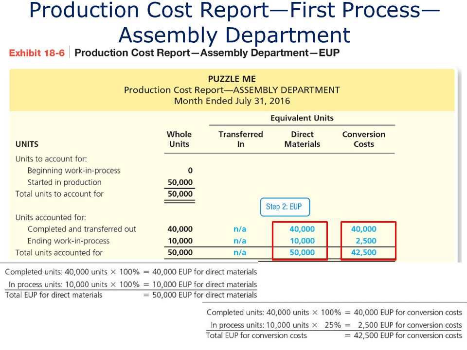 chapter 18 process costing describe the flow of costs through a production cost report