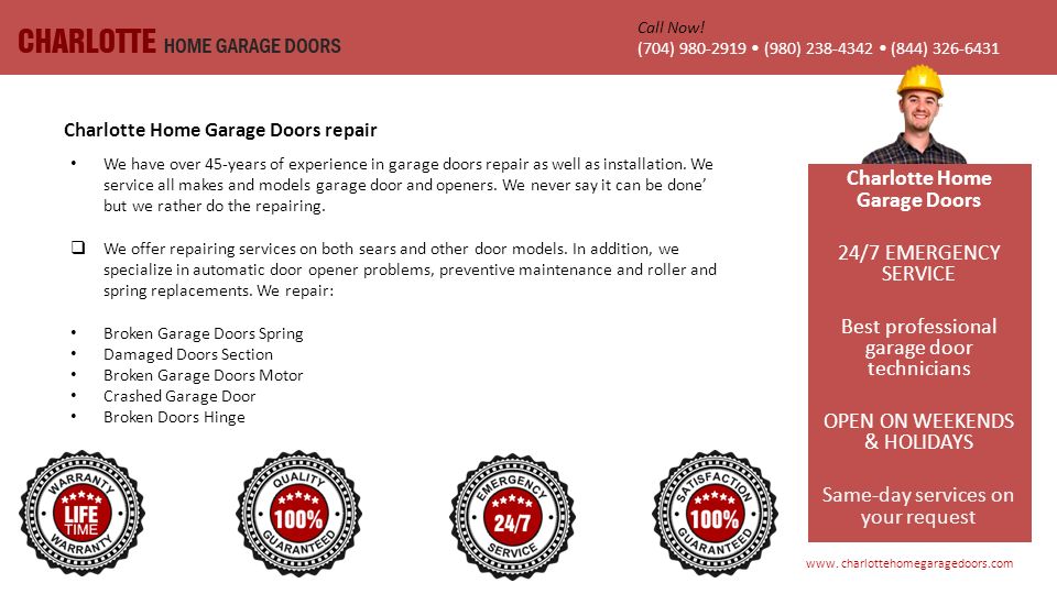We have over 45-years of experience in garage doors repair as well as installation.