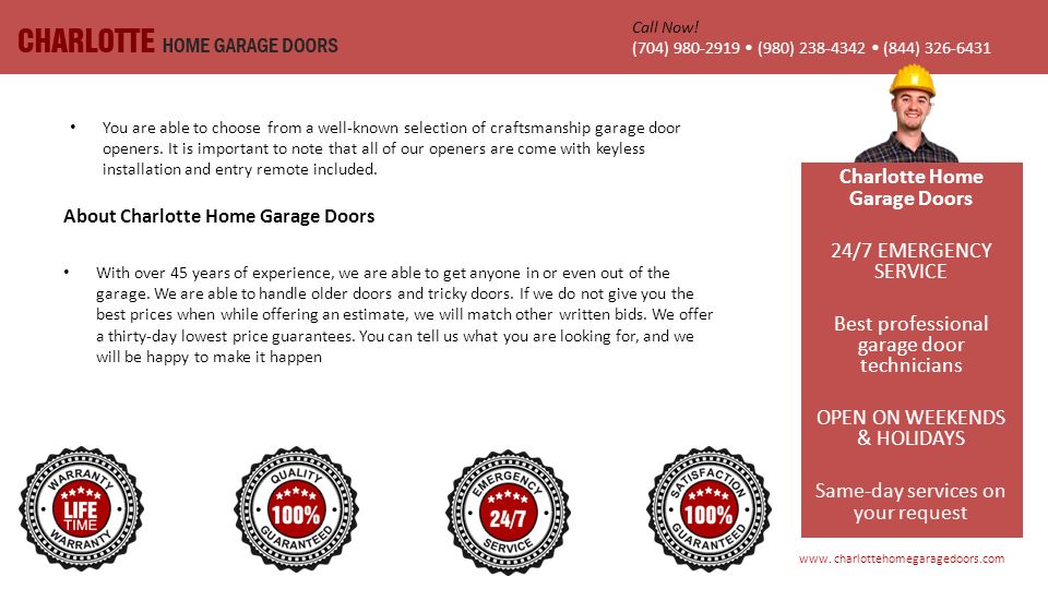 You are able to choose from a well-known selection of craftsmanship garage door openers.