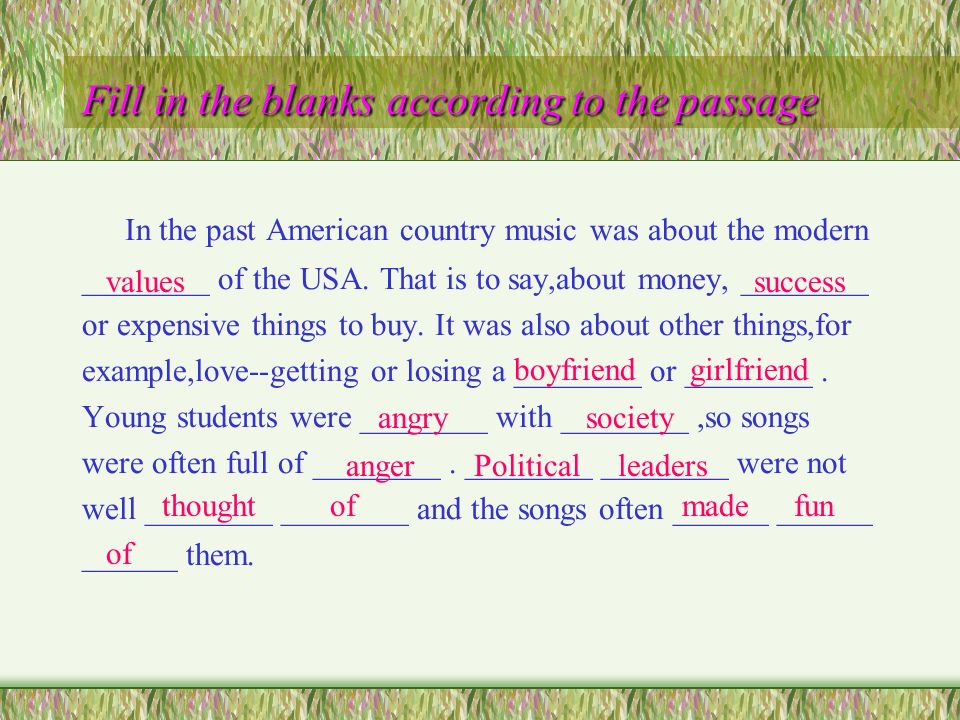 Discuss the following questions 1. What is meant by the modern values of the USA.
