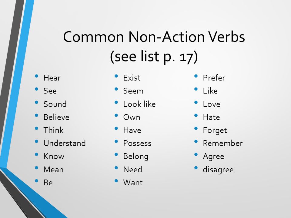 Английский глагол think. Active non Active verbs английский. Non Action verbs список. Action and non-Action verbs. Non Continuous verbs список.