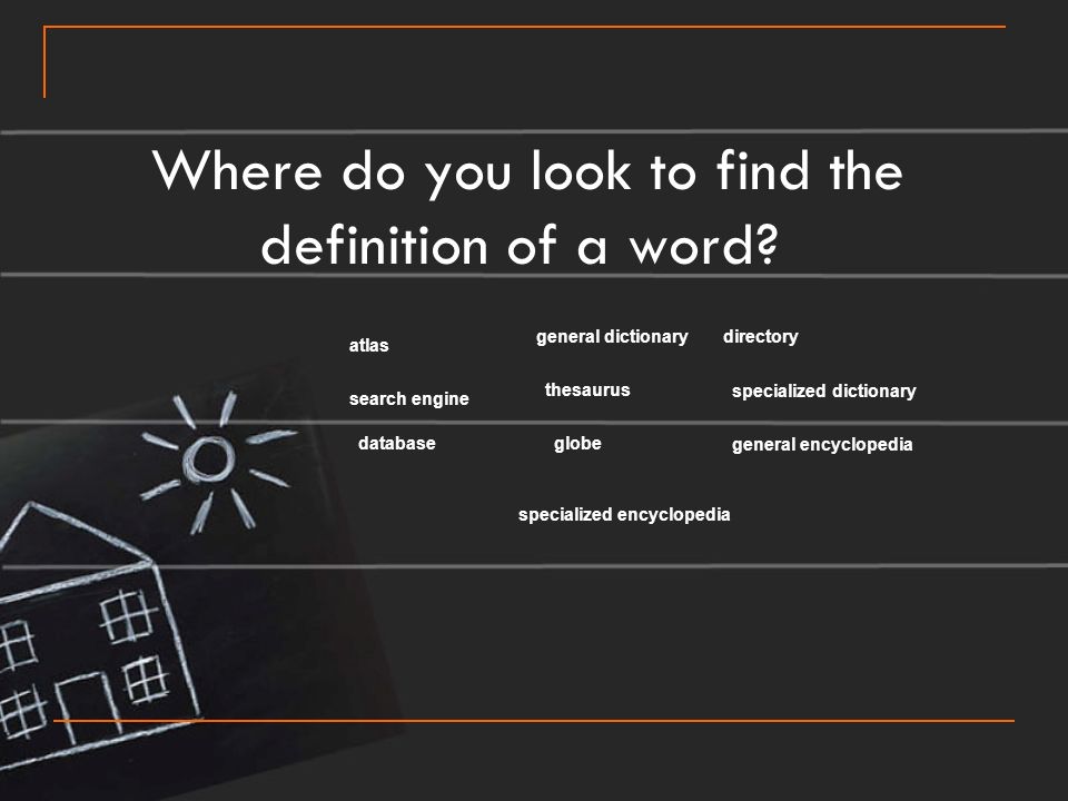 Where Do You Look To Find The Definition Of A Word Atlas Directory 1 Where