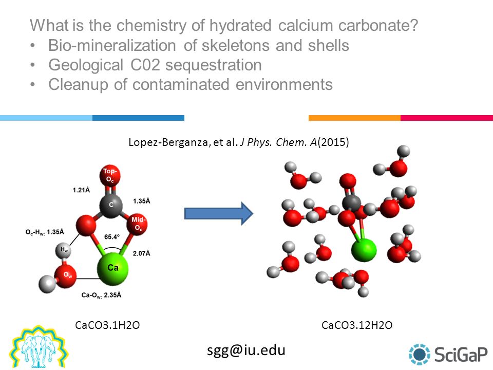 What is the chemistry of hydrated calcium carbonate.
