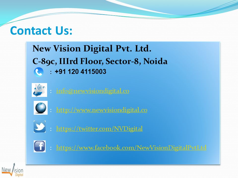 Contact Us: New Vision Digital Pvt. Ltd.