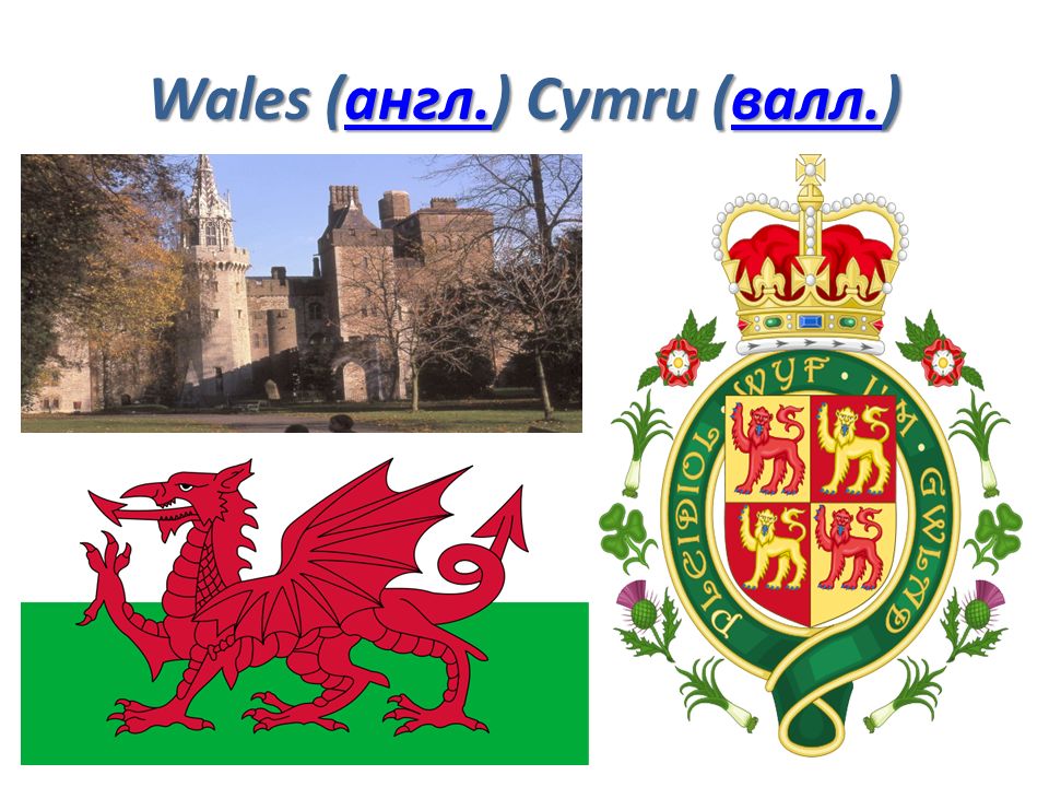 Wales (англ.) Cymru (валл.) англ.валл.англ.валл.