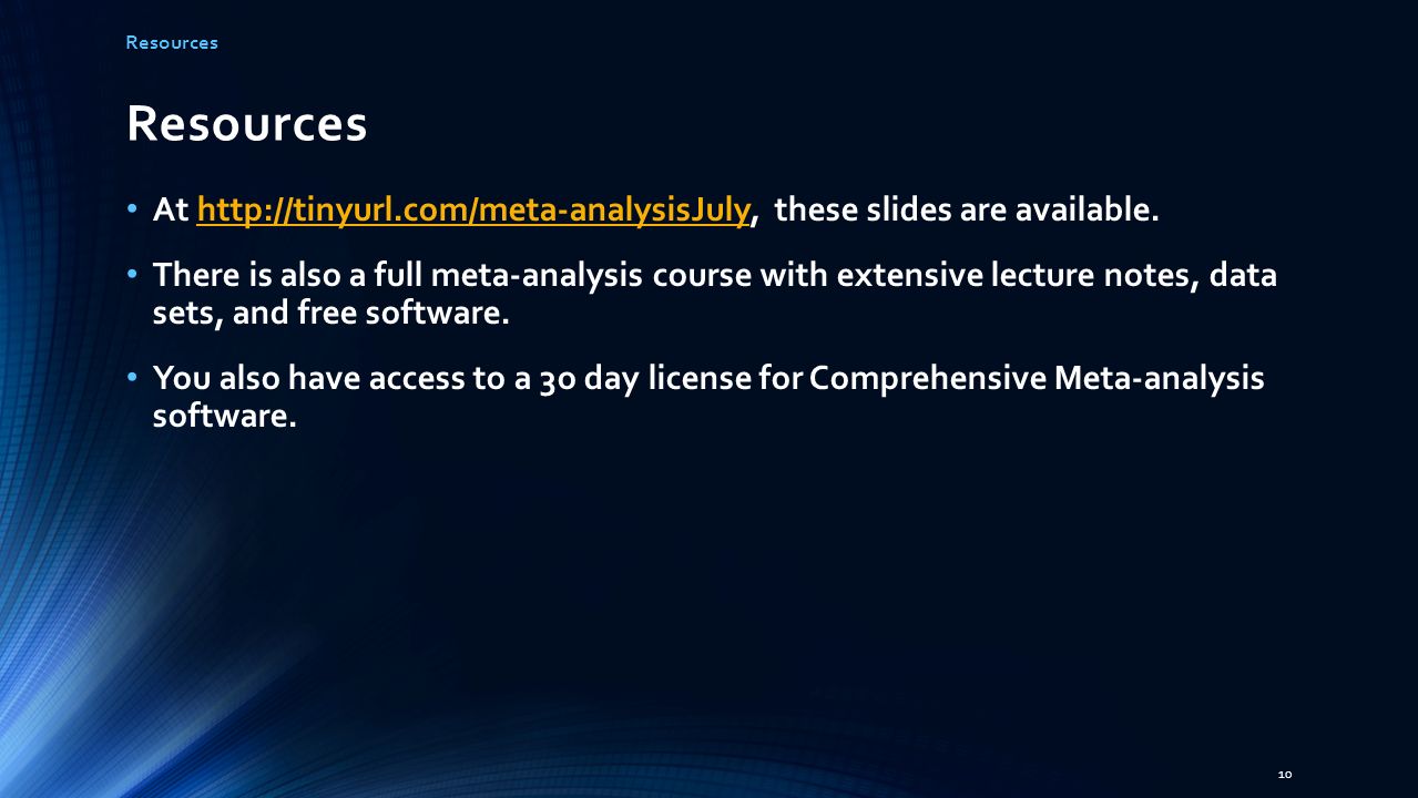 comprehensive meta analysis software with serial