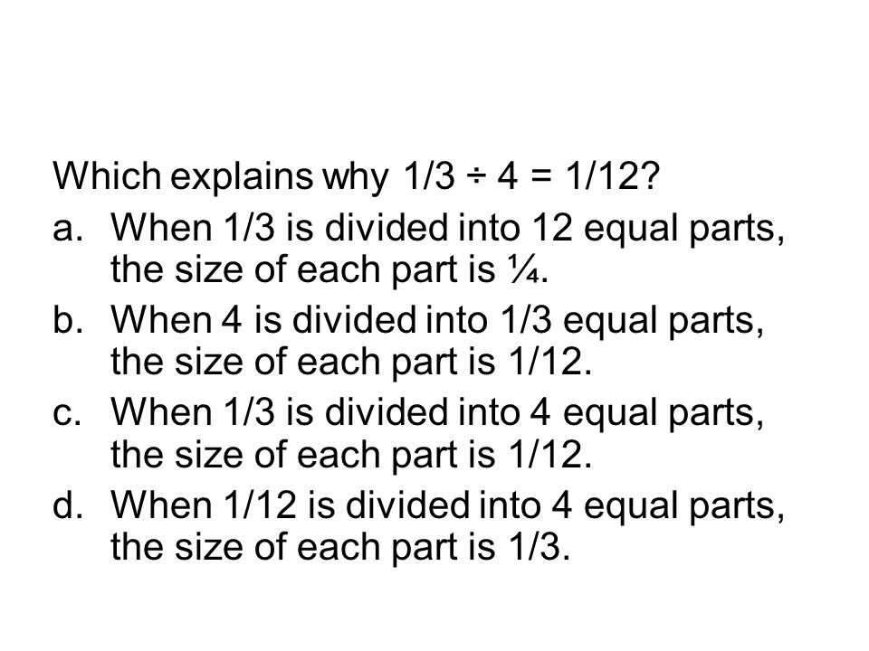 Review Questions 5 th NF.7. What division sentence does the model ...