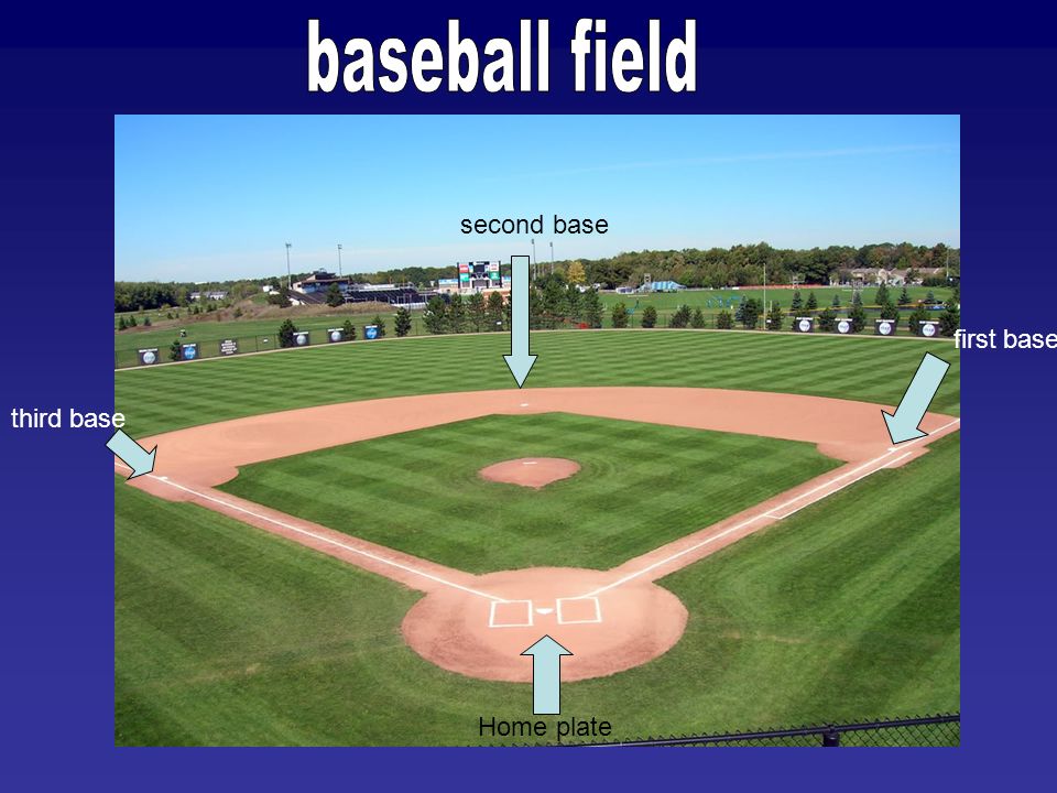 Bat and ball mitt. Home plate first base second base third base. - ppt  download