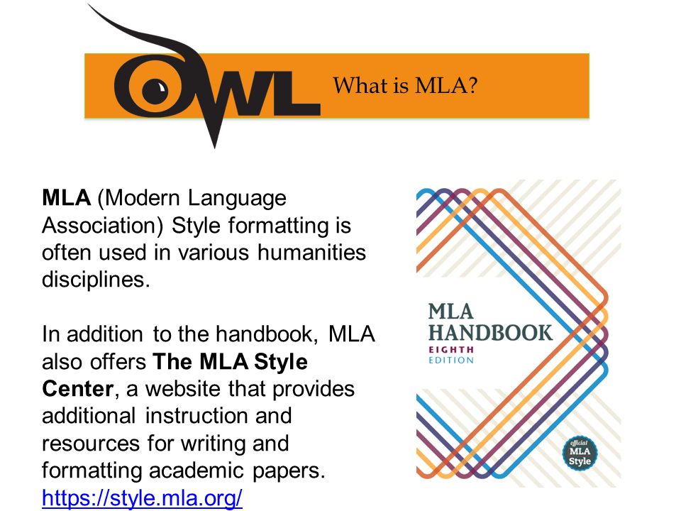MLA 8th Edition Formatting And Style Guide Purdue OWL Staff Brought