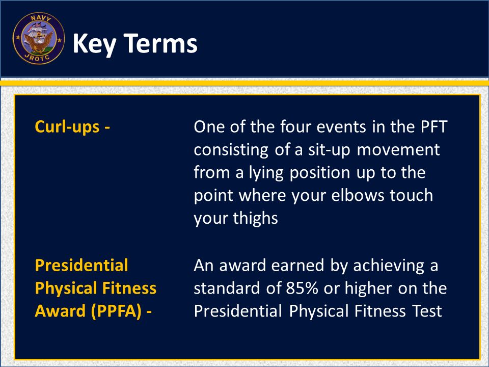 Presidential Fitness Test Chart