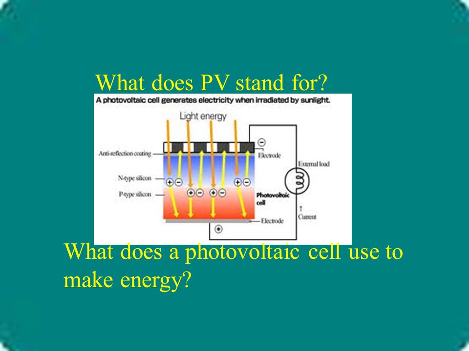 By Natalie Hoover, Jazmin Devlin, Claire Diesman, Ellen Lucchesi Photovoltaic (PV) Cells. - ppt download By Natalie Hoover, Jazmin Devlin, Claire Diesman, Ellen Lucchesi Photovoltaic (PV) Cells. - ppt download