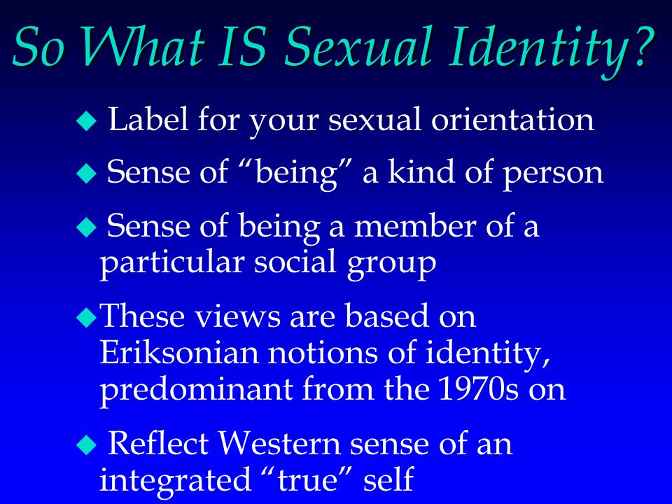 What is sexual identity