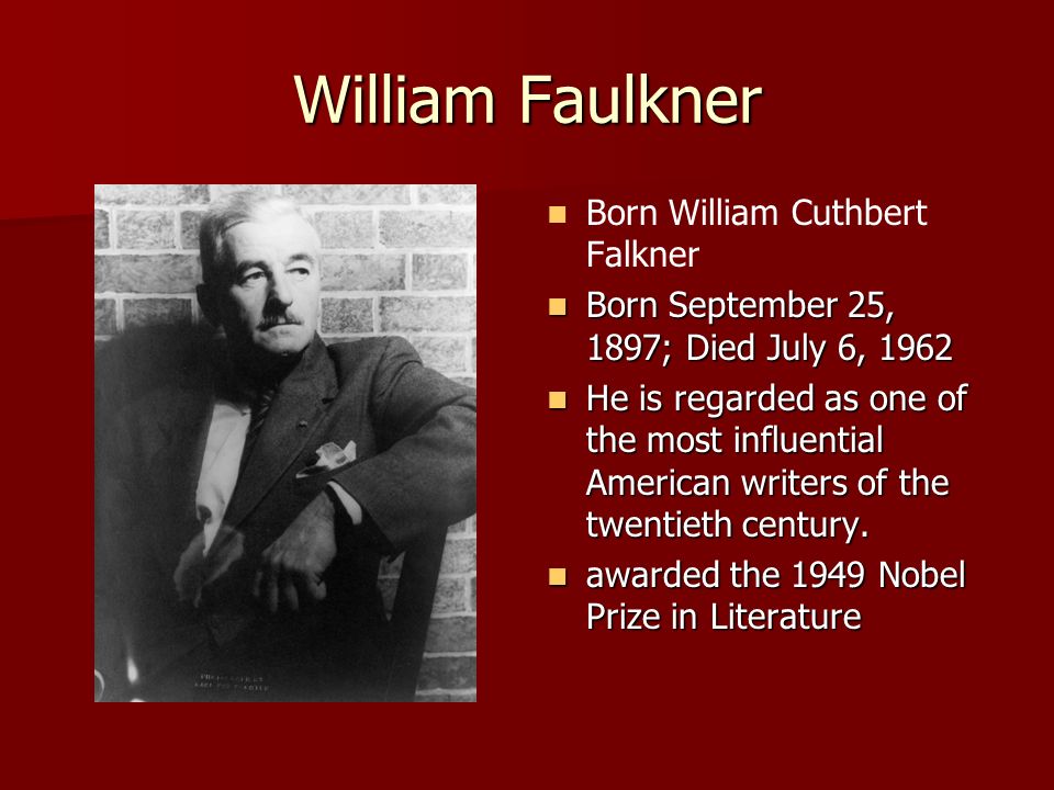 william faulkner bio