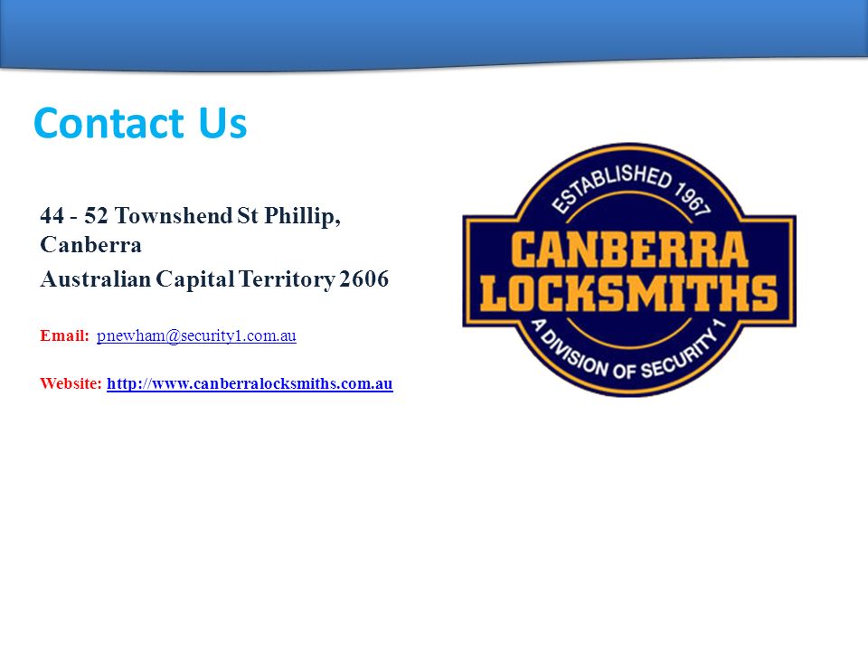Contact Us Townshend St Phillip, Canberra Australian Capital Territory Website: