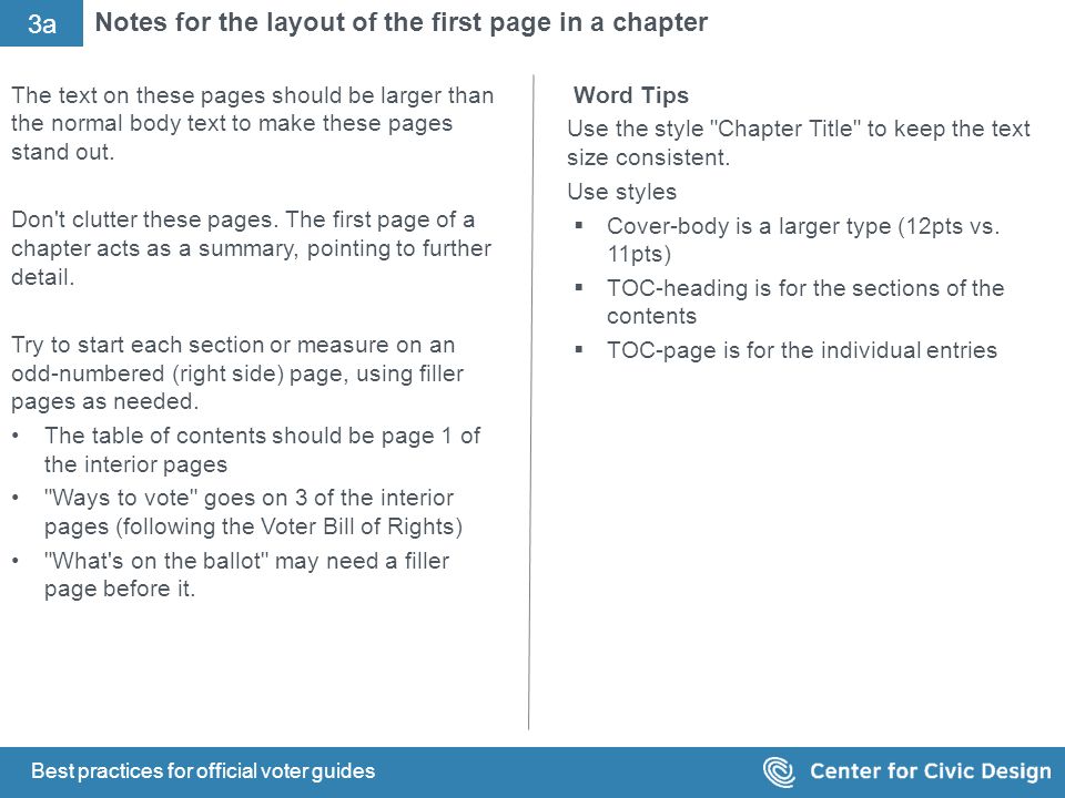 best practices for official voter guides layout and organization of how to make ballots on microsoft word