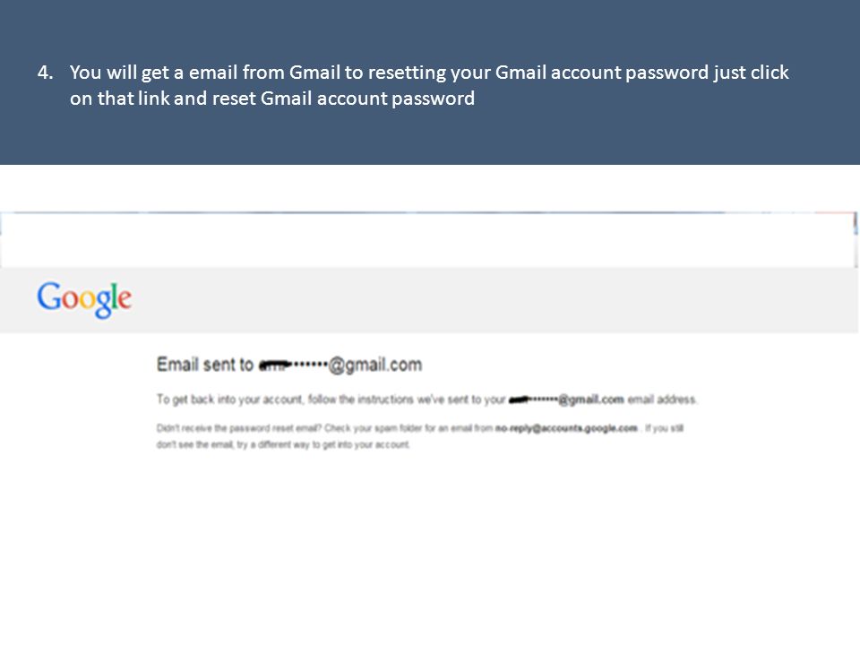 4.You will get a  from Gmail to resetting your Gmail account password just click on that link and reset Gmail account password