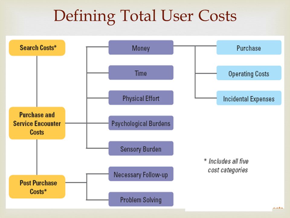  Defining Total User Costs