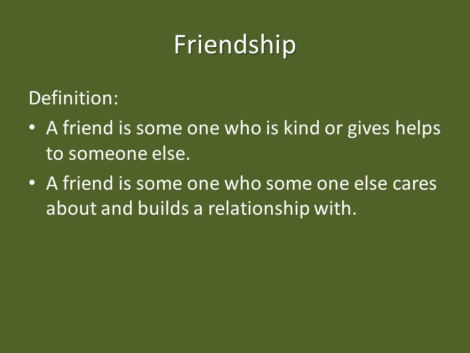 whats the definition of friend