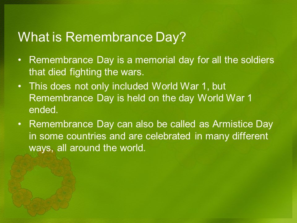 remembrance day dimensional facts powerpoint template memorial day power point