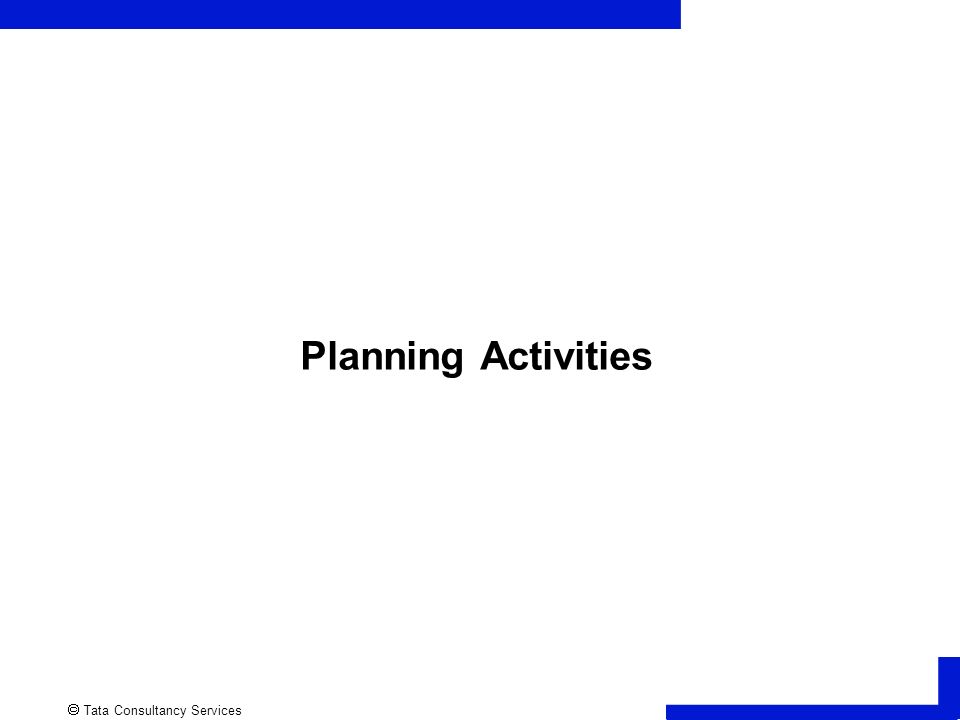  Tata Consultancy Services Planning Activities