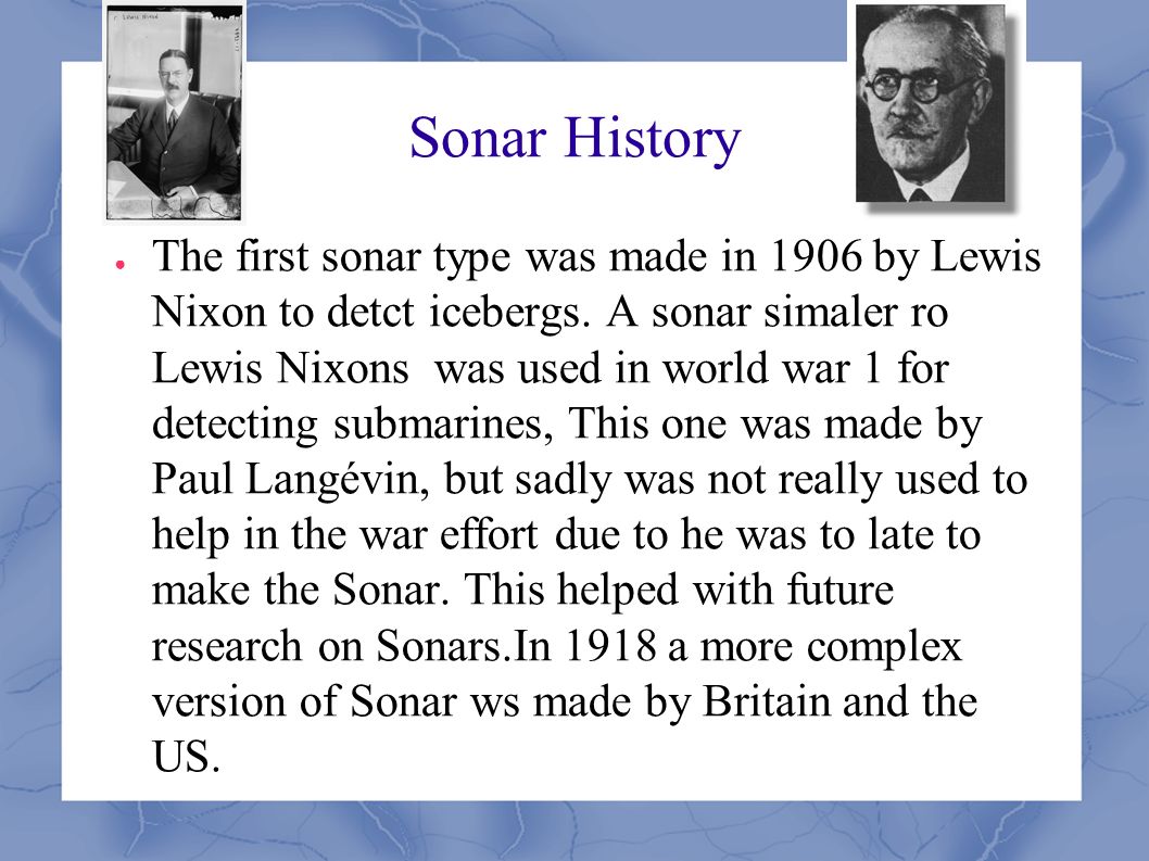 Sonar and GPS Jeremy Fitzgerald. What is a Sonar ○ A sonar is a device that uses echolocation to pick up an object. When the sound hits an object it. - ppt download