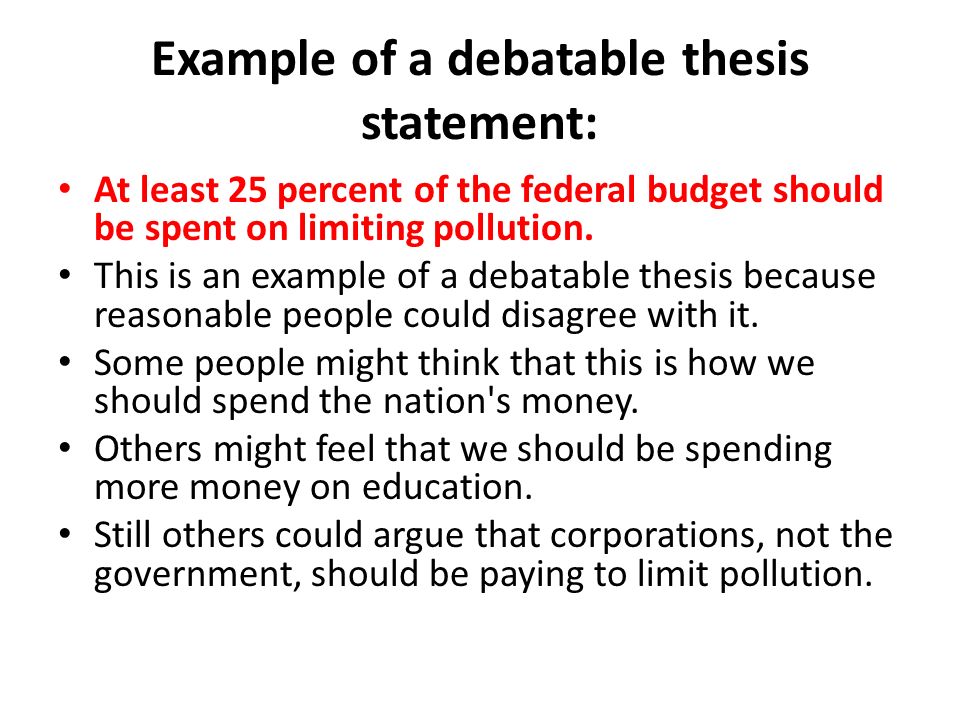 Thesis statement pollution essay