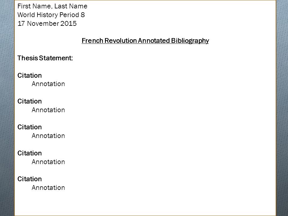thesis annotation thesis annotation