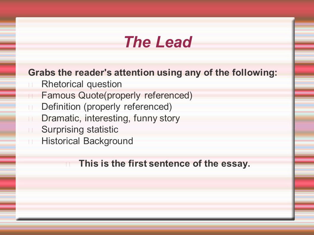 The Essay What Do You Remember? Let's Review.... Start at the End Goal To  Defend/Justify, Describe, Teach/Expose, etc. a topic using a number of  related. - ppt download
