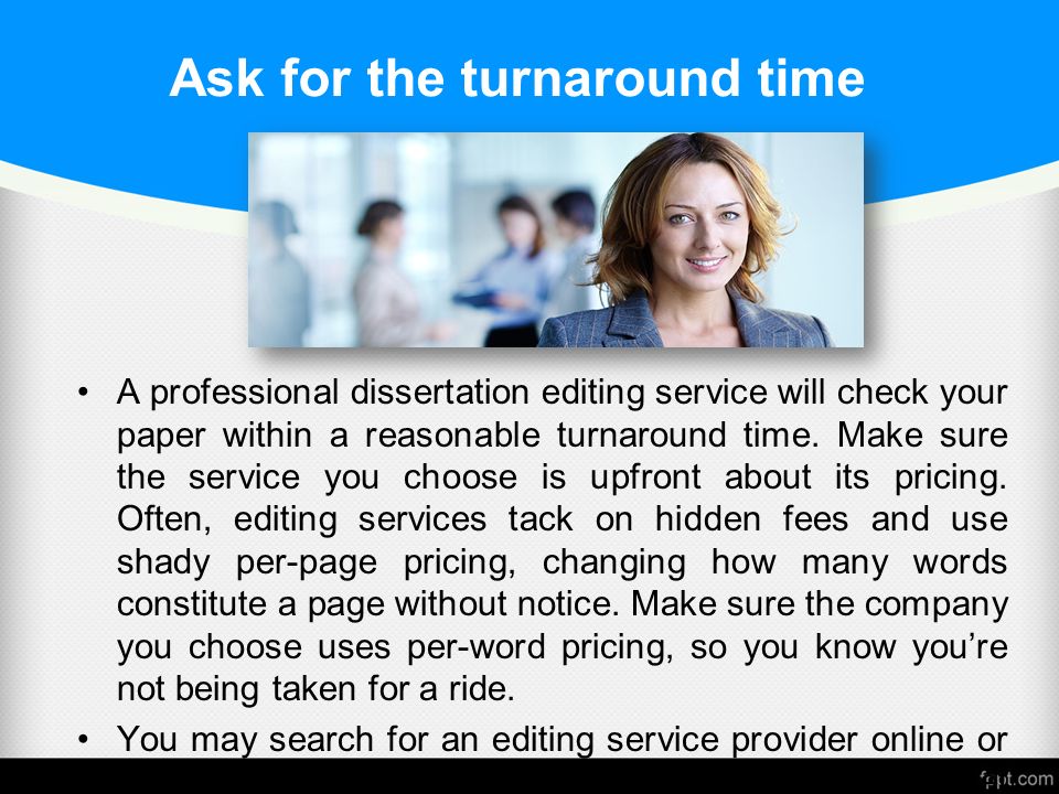 Professional dissertation editing services prices