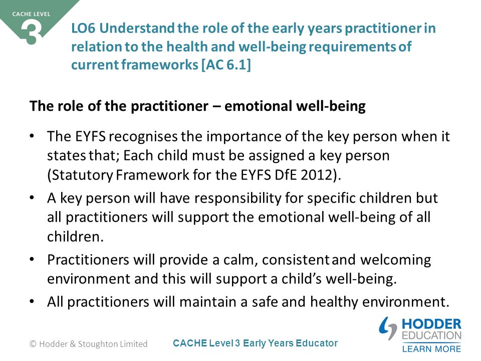 importance of health and wellbeing in the early years